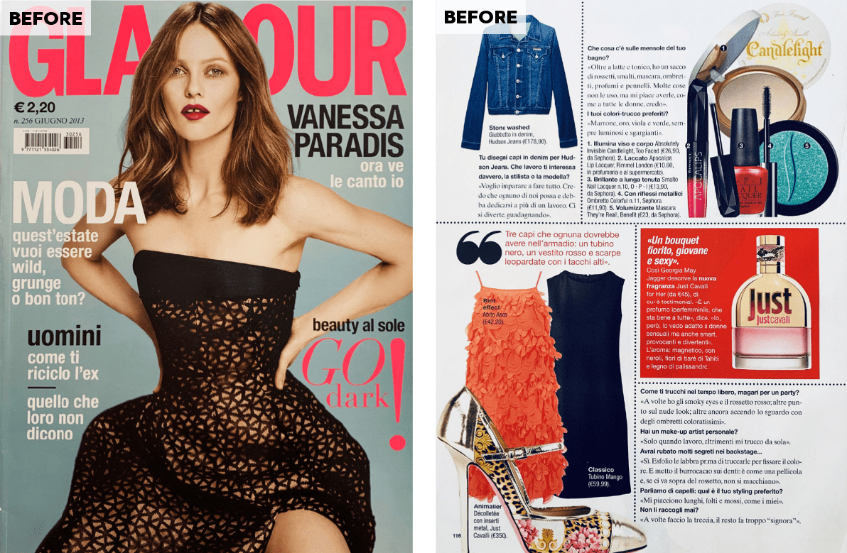 Glamour Italia — Carla Frank Creative + Co.